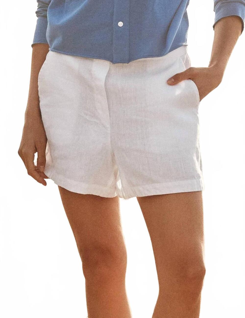 NEW FRANK & EILEEN mae pull-on shorts in white